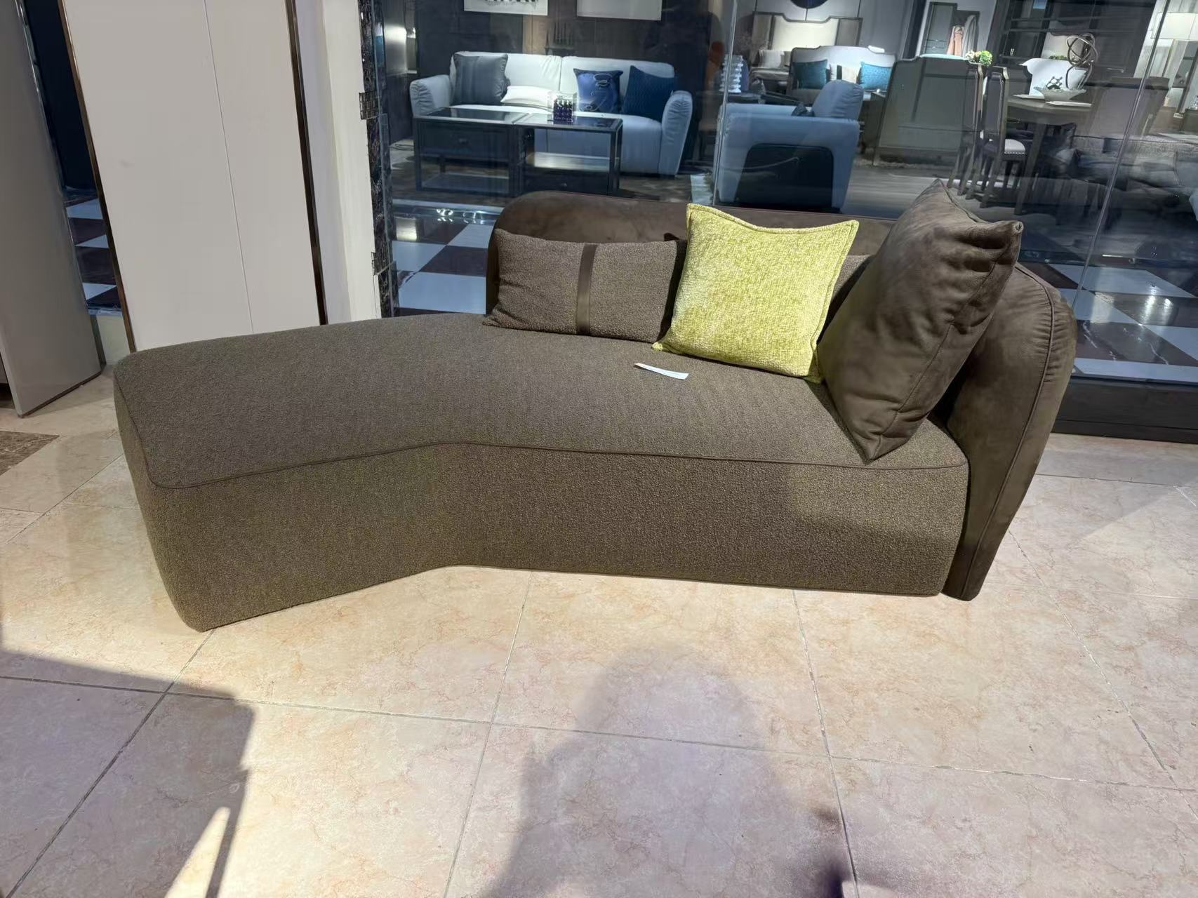 DG 贵妃沙发-布艺2240-1380-680墨绿色