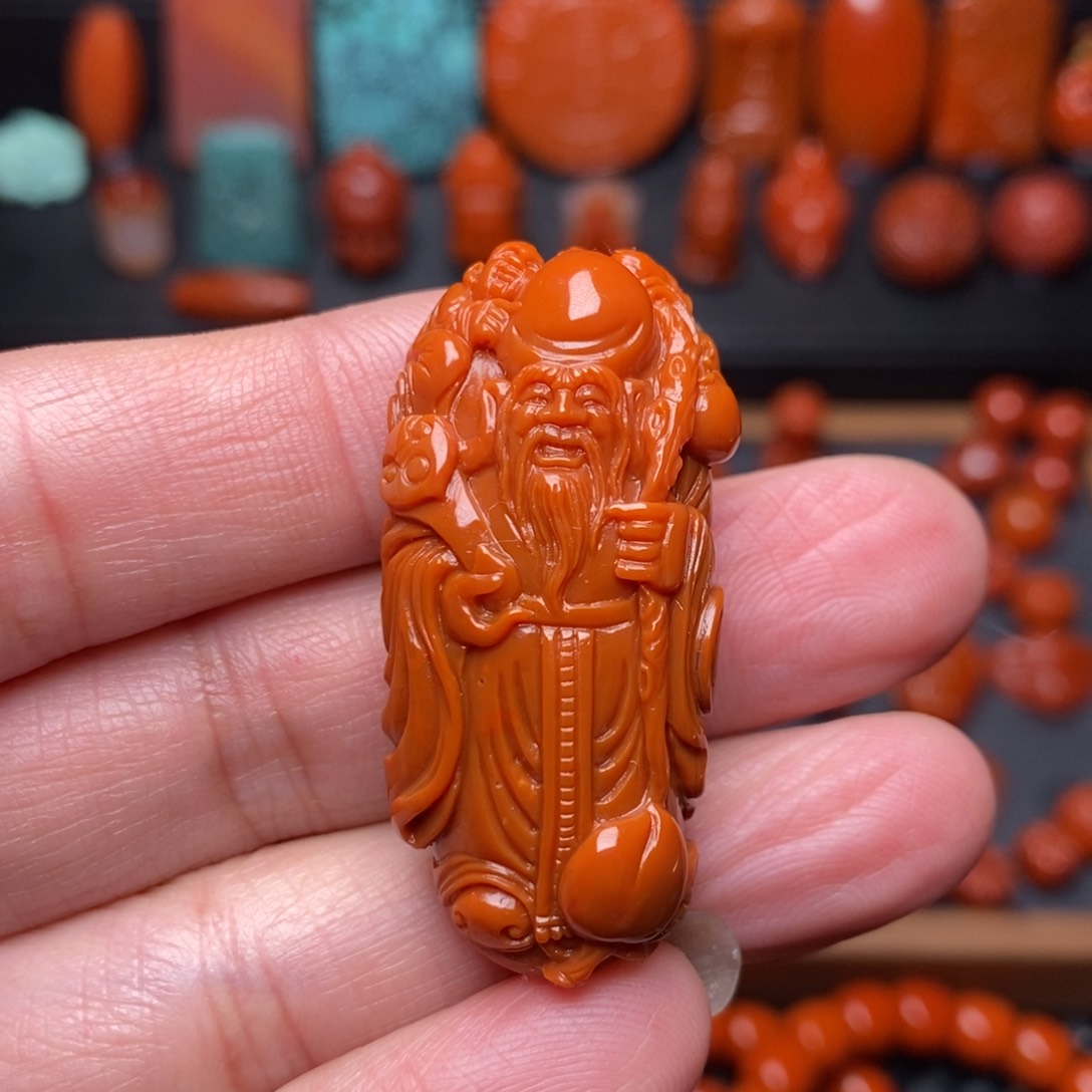 南红玛瑙精工吊坠未镶嵌