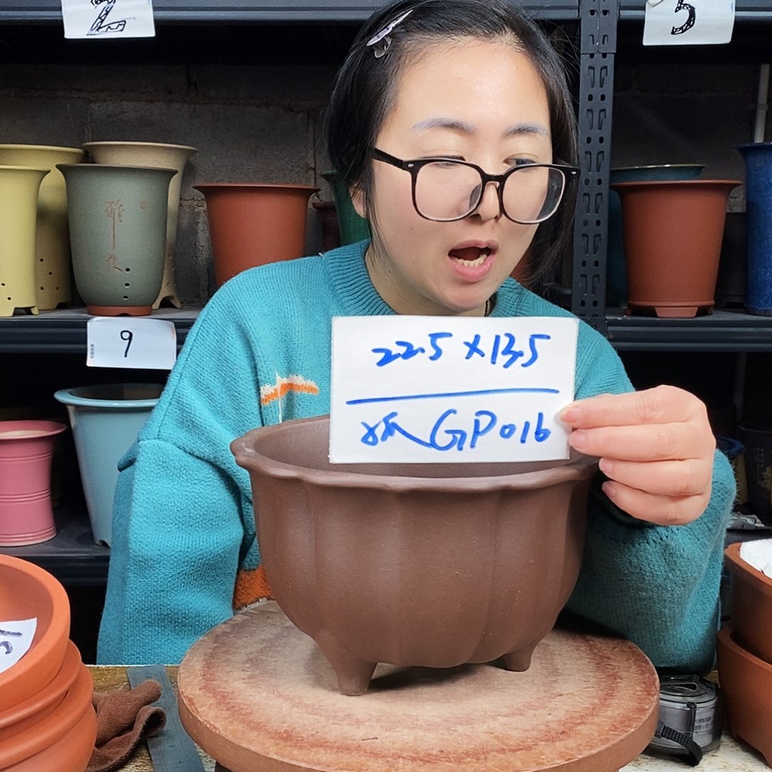 紫砂一只花盆货号GP016