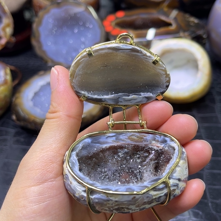 水晶珠宝半成品未镶嵌蚕丝盆