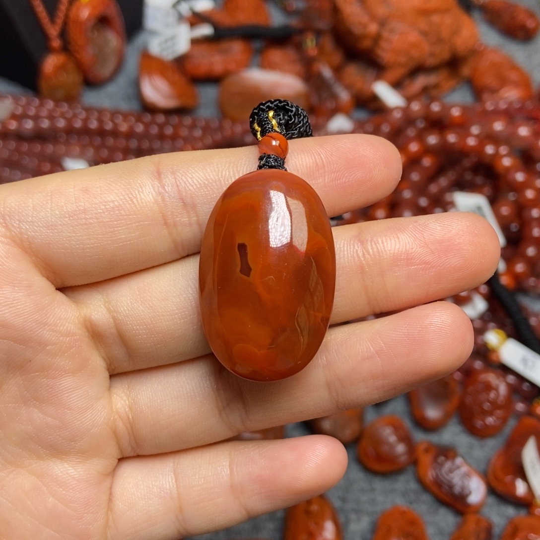 南红玛瑙未镶嵌吊坠(不含链)