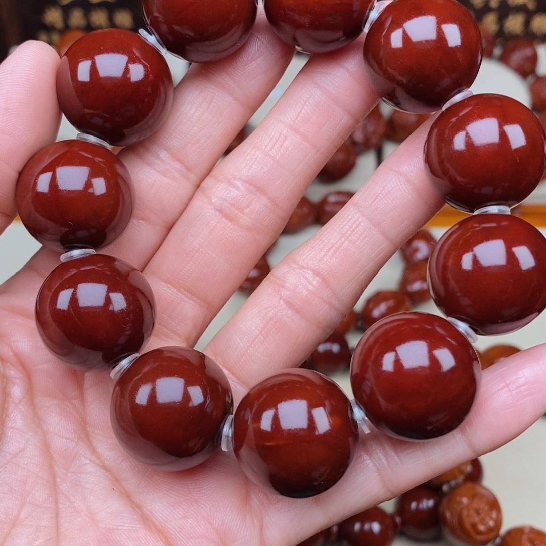 橄榄核吊坠煙*味光珠，