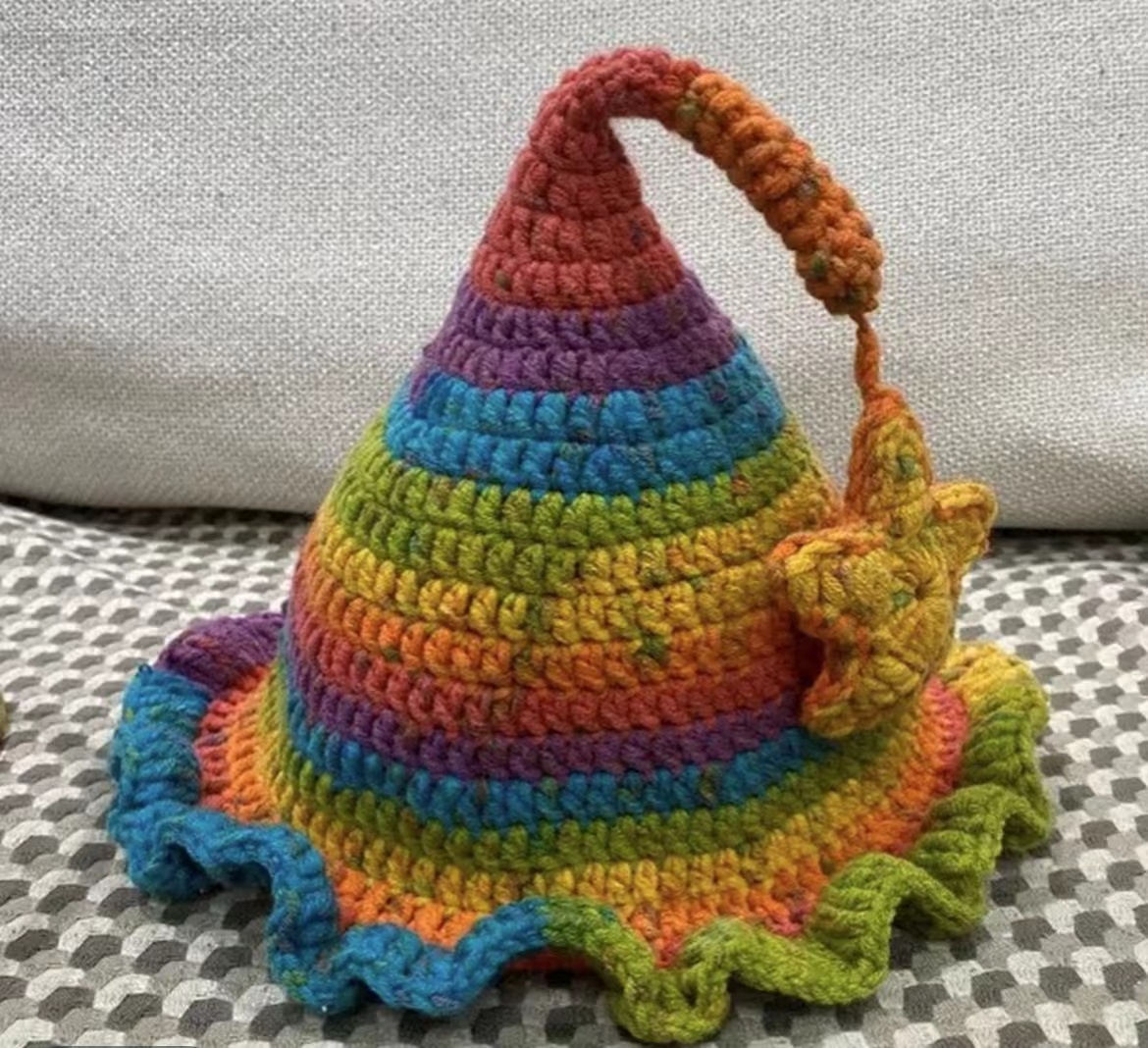 百搭时尚精灵帽编织材料包