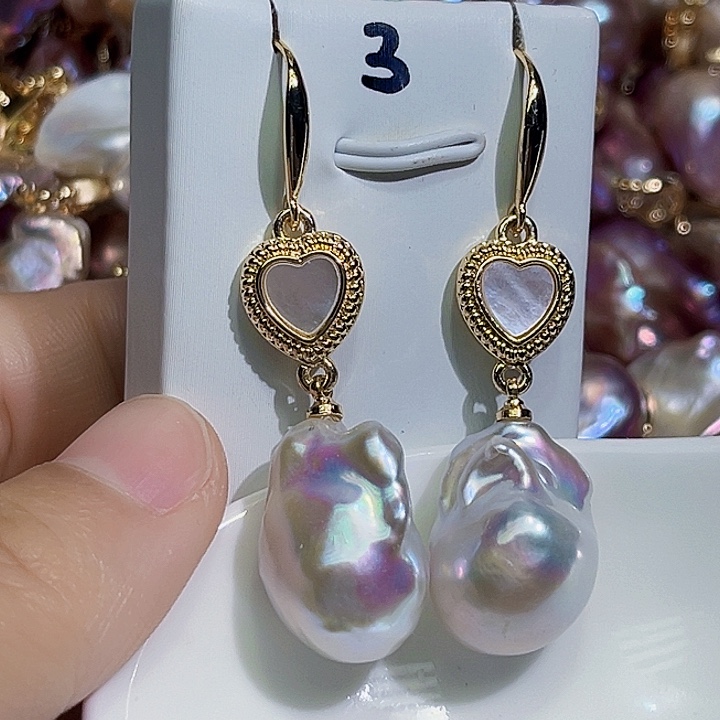 未镶嵌耳饰淡水珍珠