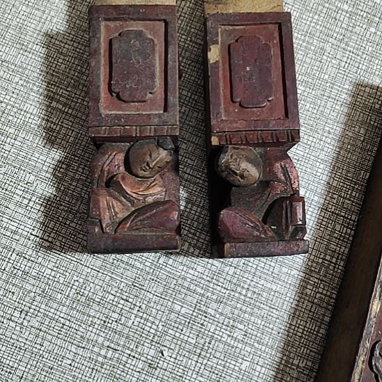 静***海香榧木手工人物木雕花板