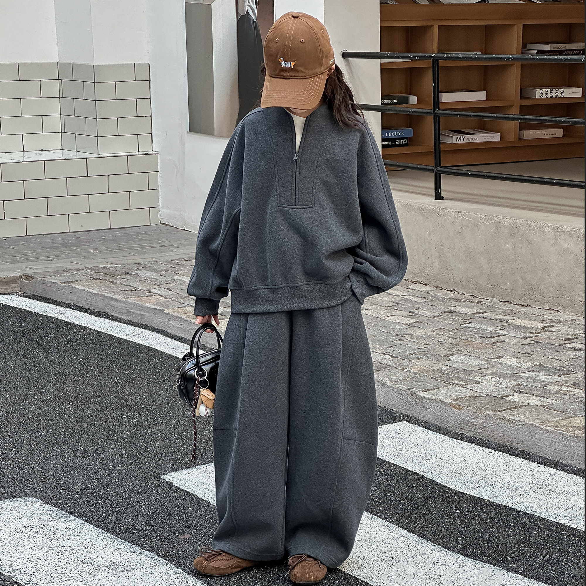 童装女童秋装休闲套装2025新款中大童春秋套头百搭宽松卫衣两件套