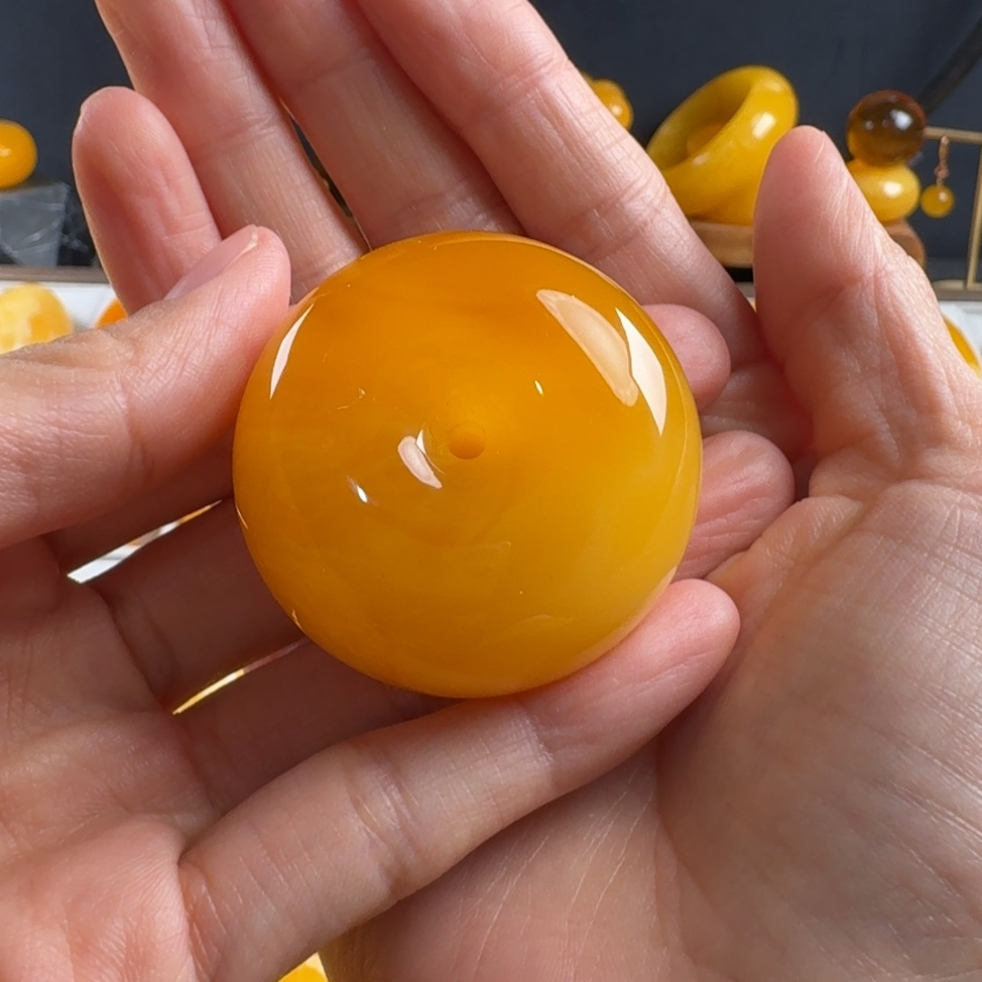 蜜蜡毛衣链未镶嵌虫*