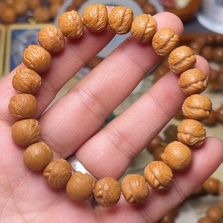 猴头核桃手串猴头雕刻精工毒液手串单圈