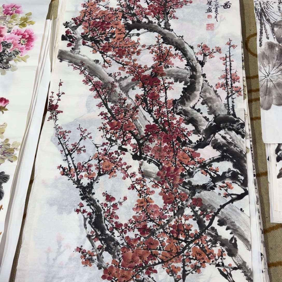 国画罗福贤四尺李欣主播