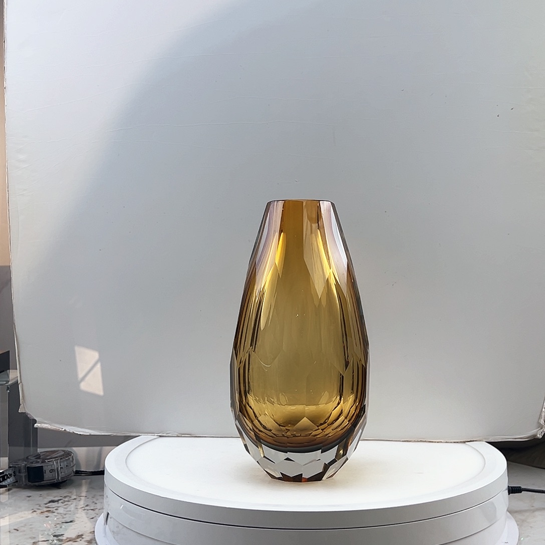 茶盏琉璃水晶花瓶