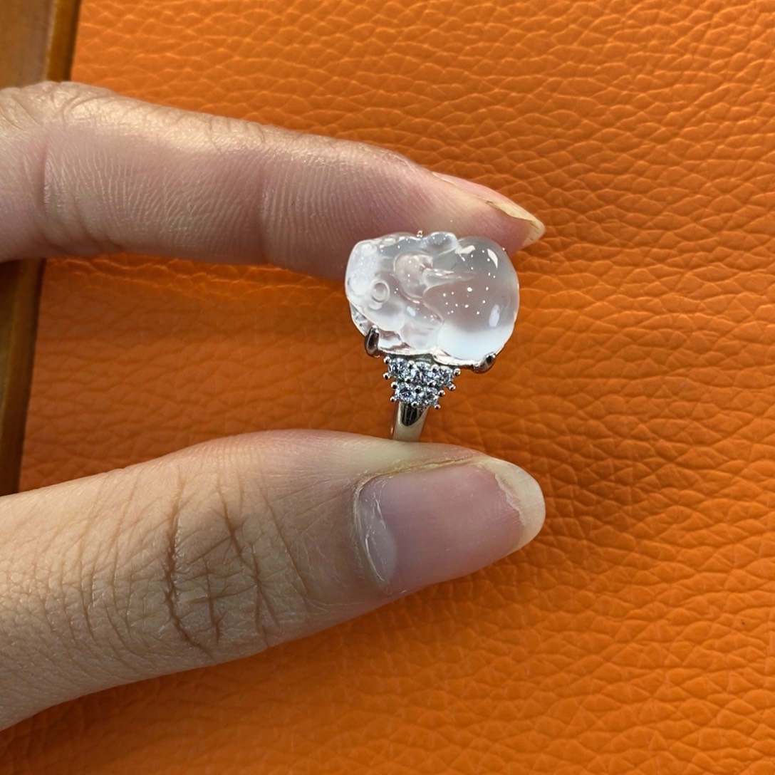 石英质玉吊坠(赠链)银S925镶嵌