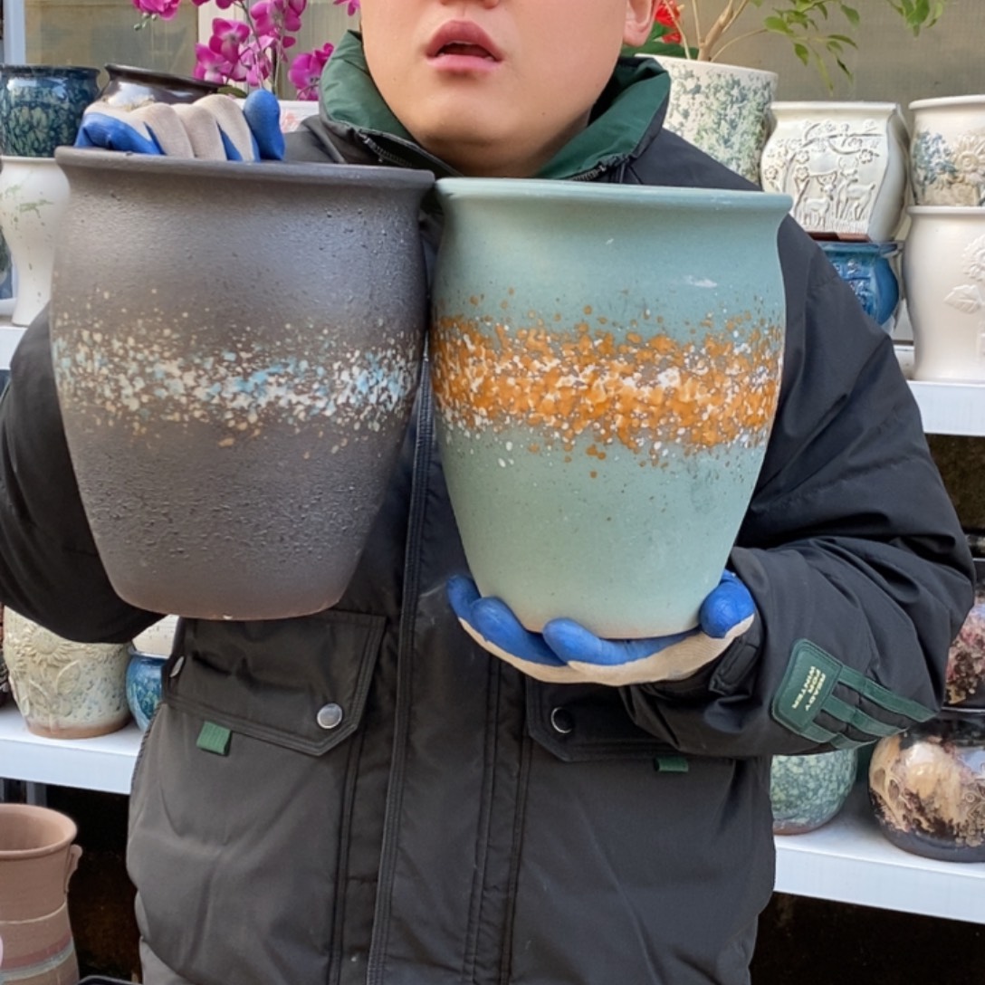 紫砂花盆口18高22福利