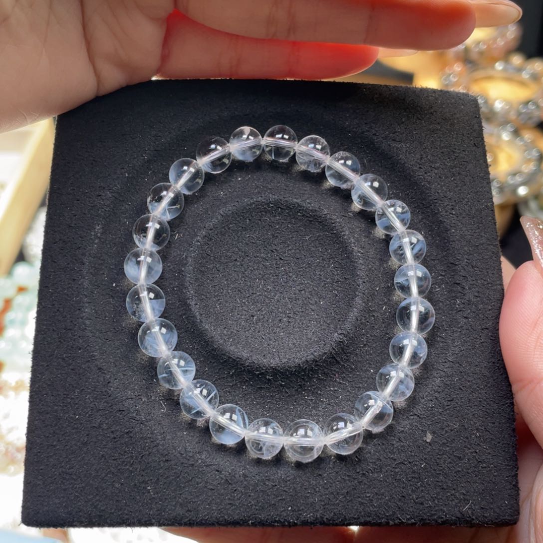 水晶手串未镶嵌蓝针