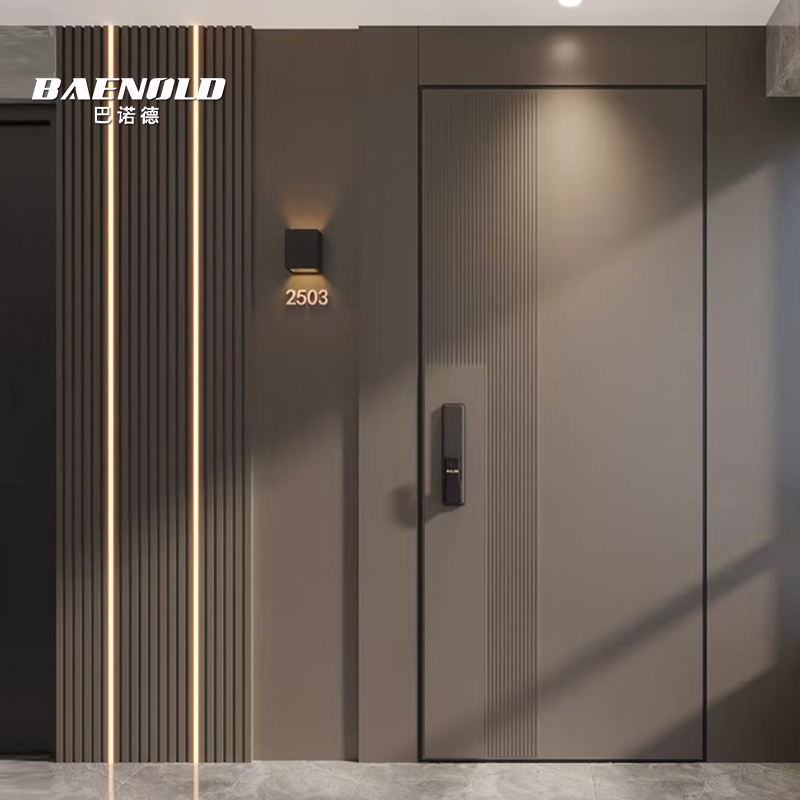 一门一景入户门定制高端别墅子母门商品房进户双开大门简约防盗门