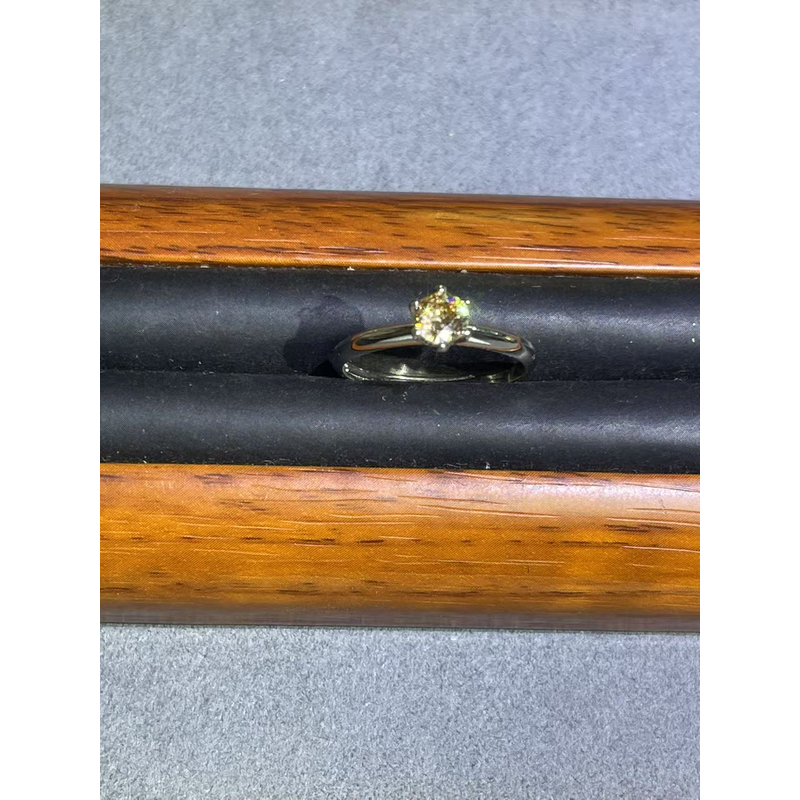 a3207白托香槟六爪开口戒指多样性发货