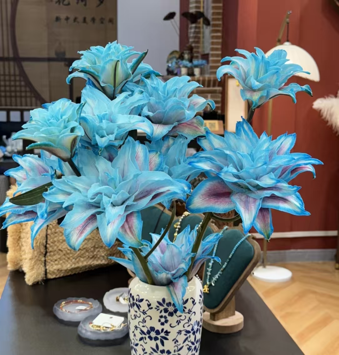 【梦幻星空重瓣百合保12个花苞】满两单升级冷链加配草 三单送花瓶