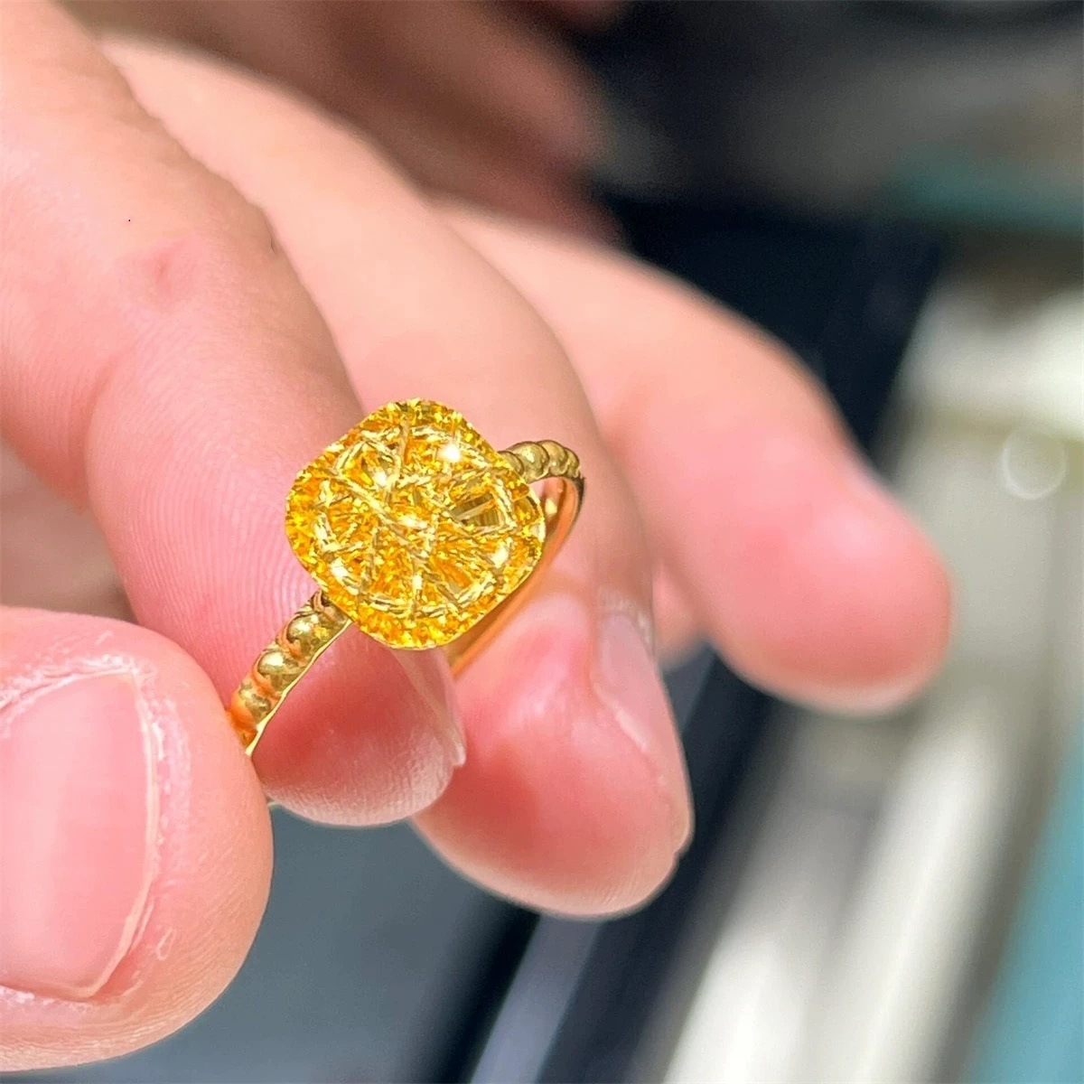 铜合金戒指 铜合金戒指HEMEI/赫美 福利款方糖戒指手链爆闪冬日