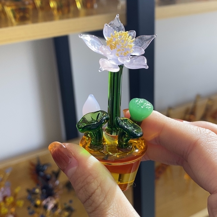 琉璃手工艺品琉璃荷花