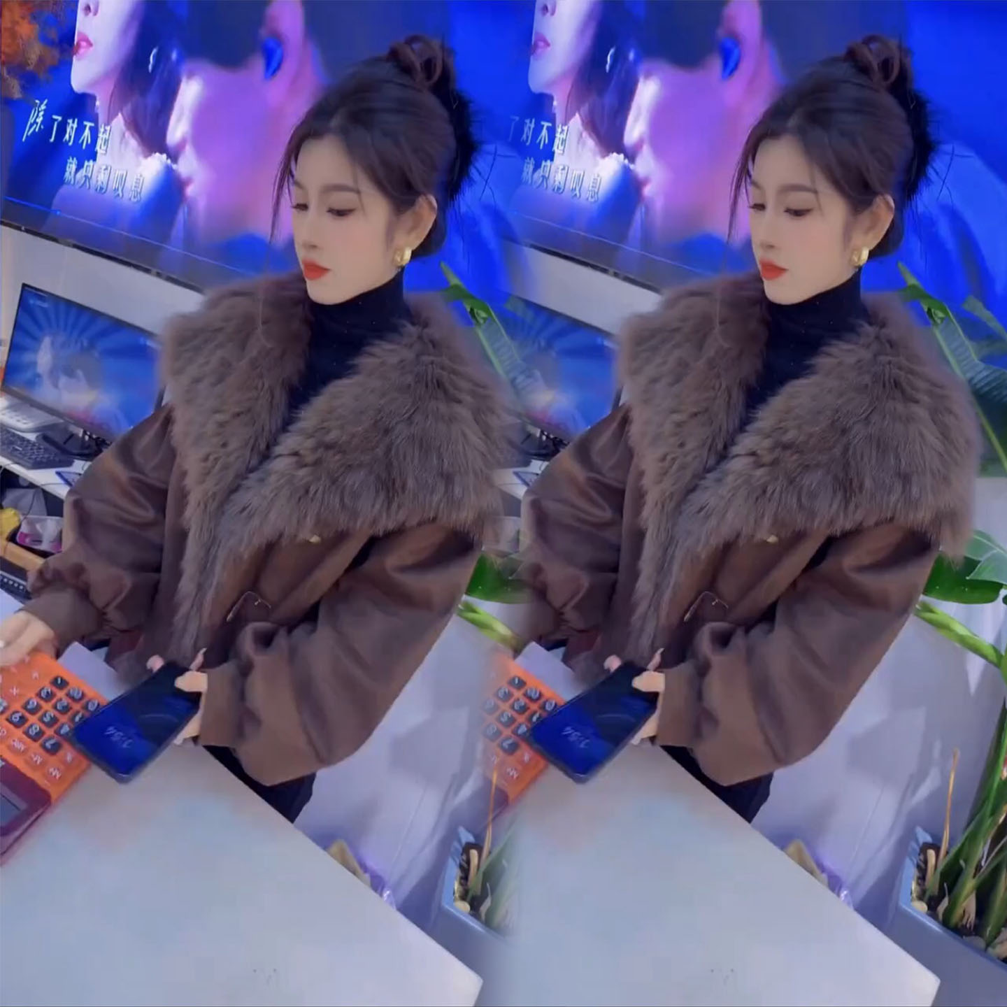 美拉德穿搭复古咖色毛毛翻领外套2025冬小众不撞款独特好看厚外套