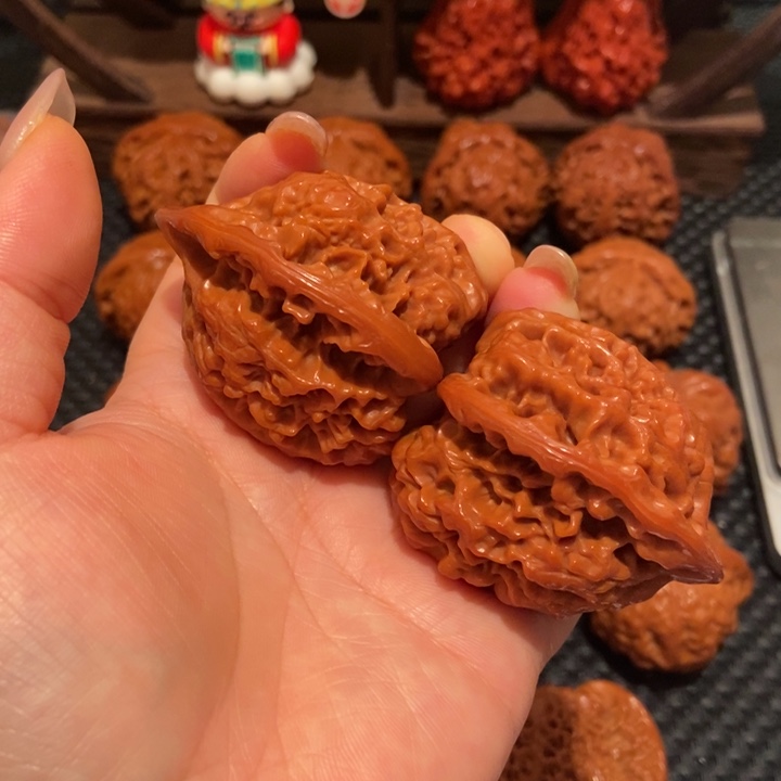 ****脆把件文玩核桃47.9尺寸官帽2191