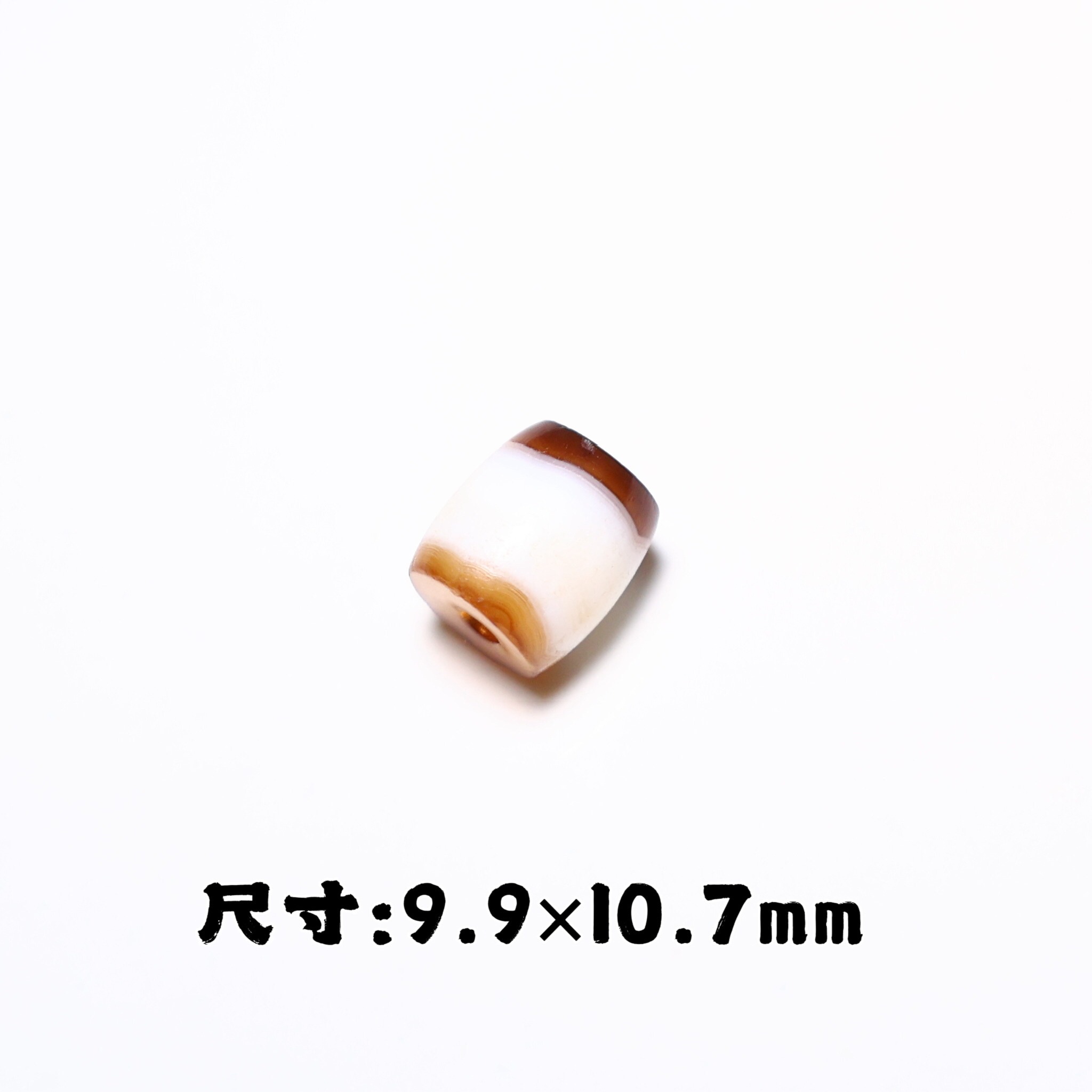 藏系天然糖白桶珠