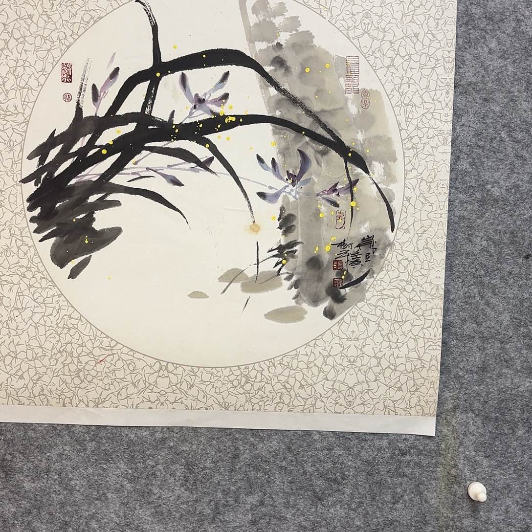 绿***山国画手绘花鸟国画作品