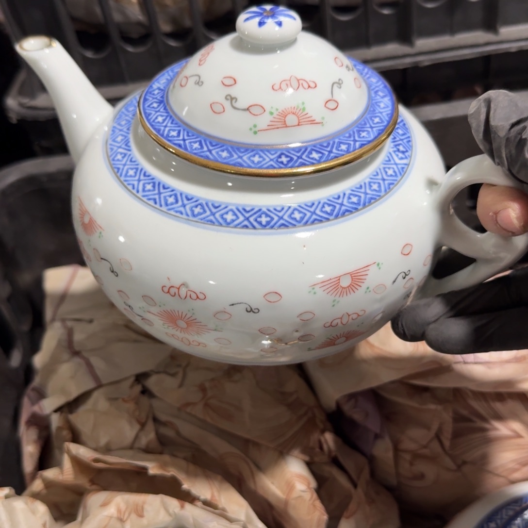 陶其他一级 加彩大茶壶600cc