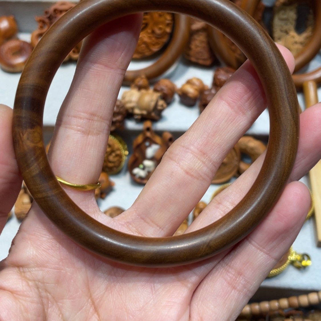 【闪购商品】檀香木其他Q**?手镯64⭕圈