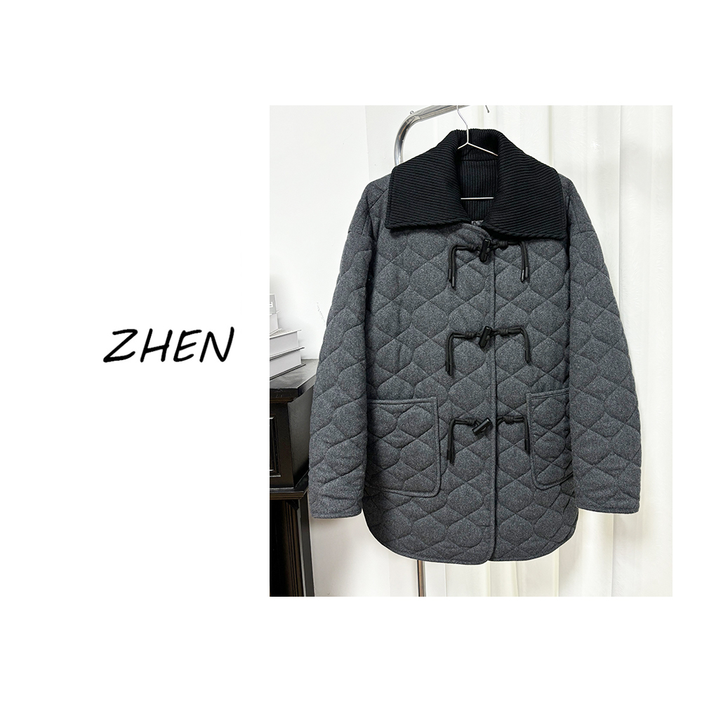 【ZHEN】K1150 2025气质显瘦时尚百搭上新小众设计感外套
