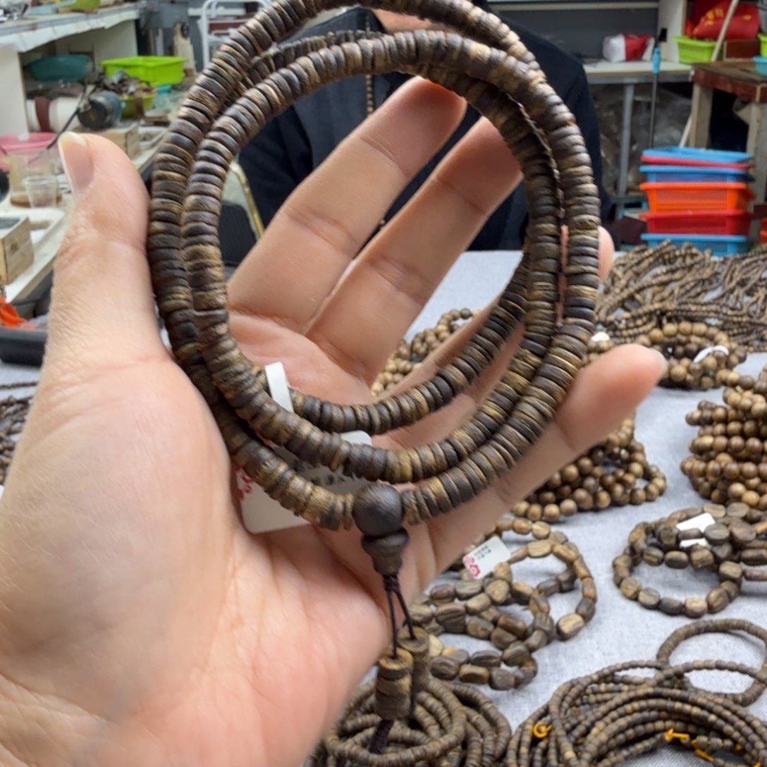 沉香香囊沉香06沉水浮片珠多圈18.7克