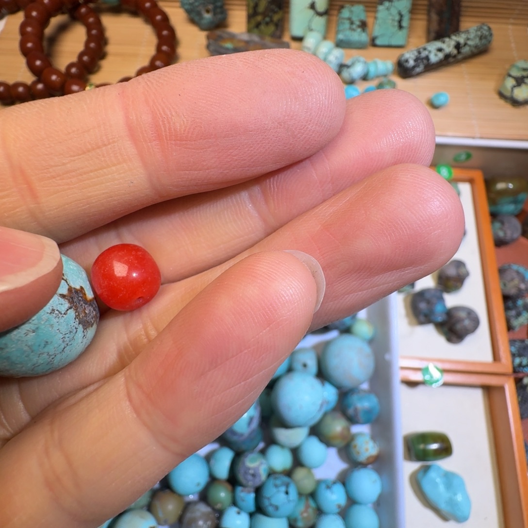 南红玛瑙合金颈饰圆珠配饰