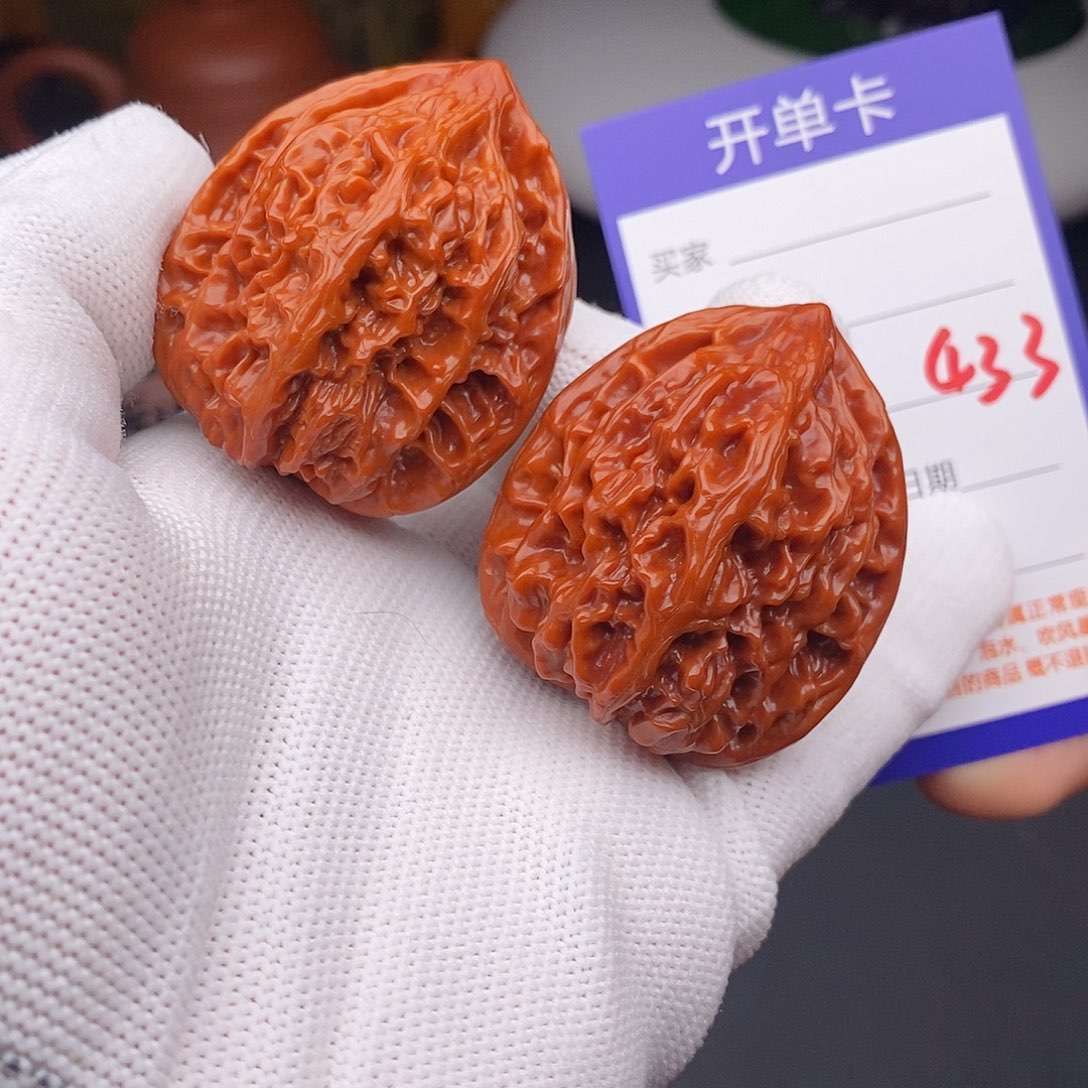 把件文玩核桃40鸡心433