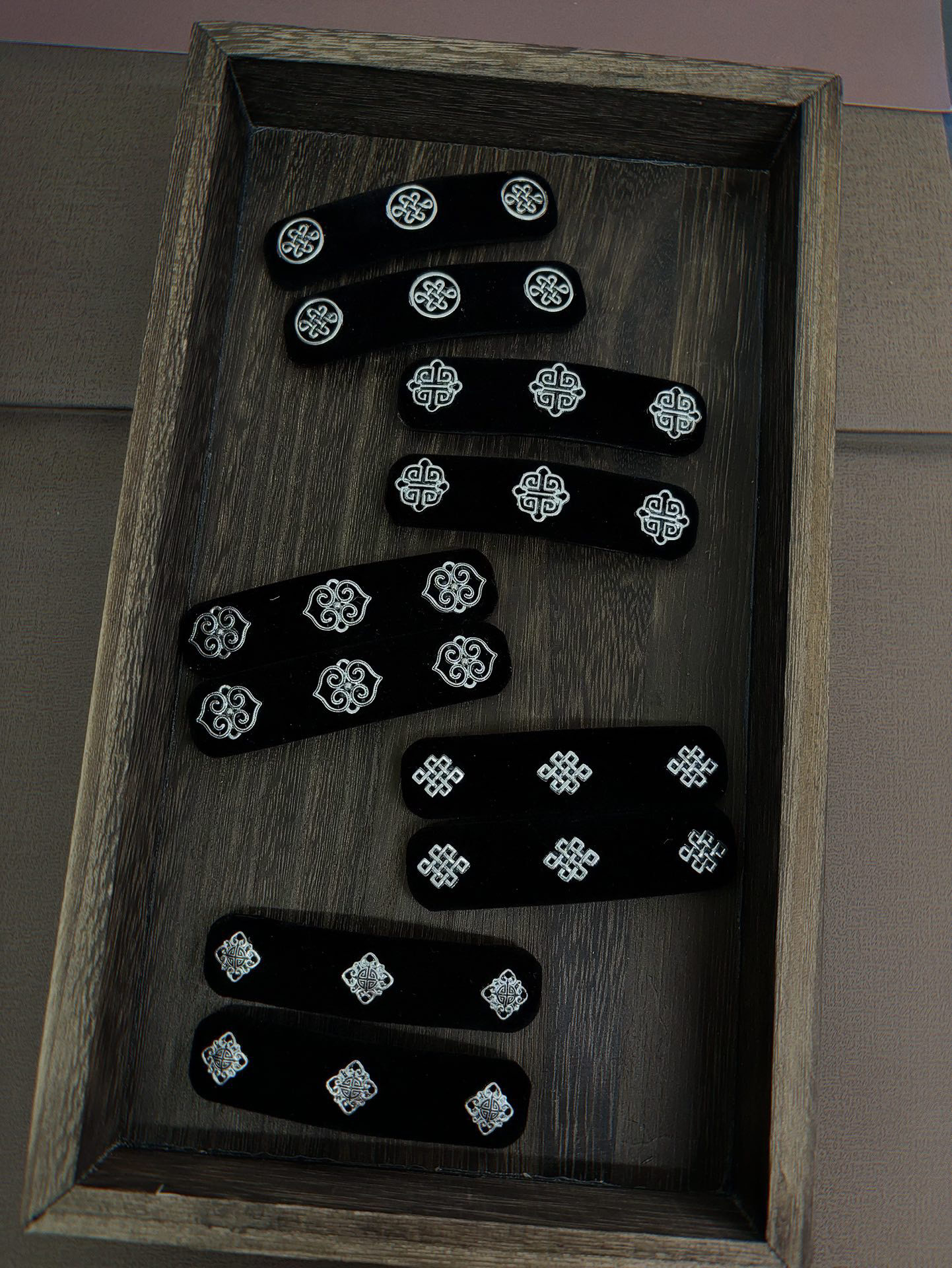 原创民族风合金头卡拍一发二小香风发夹