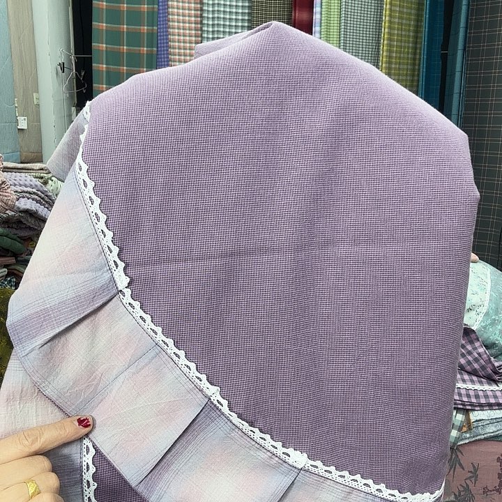 棉圆角精加工床单，梦幻紫