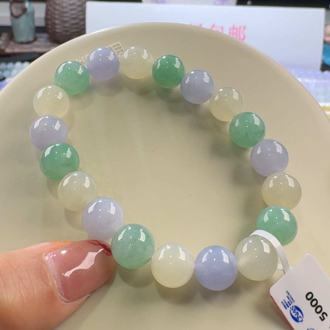 翡翠手链未镶嵌多宝单圈10mm