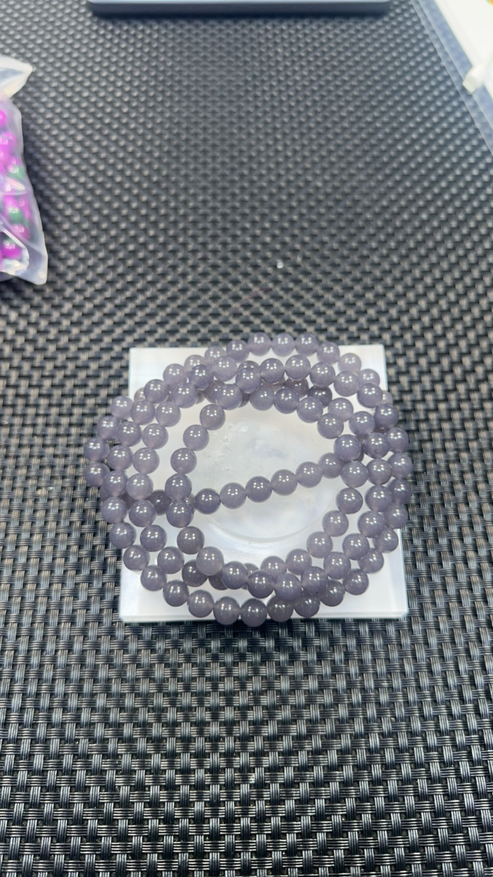 烟灰8mm项链108发一条J43