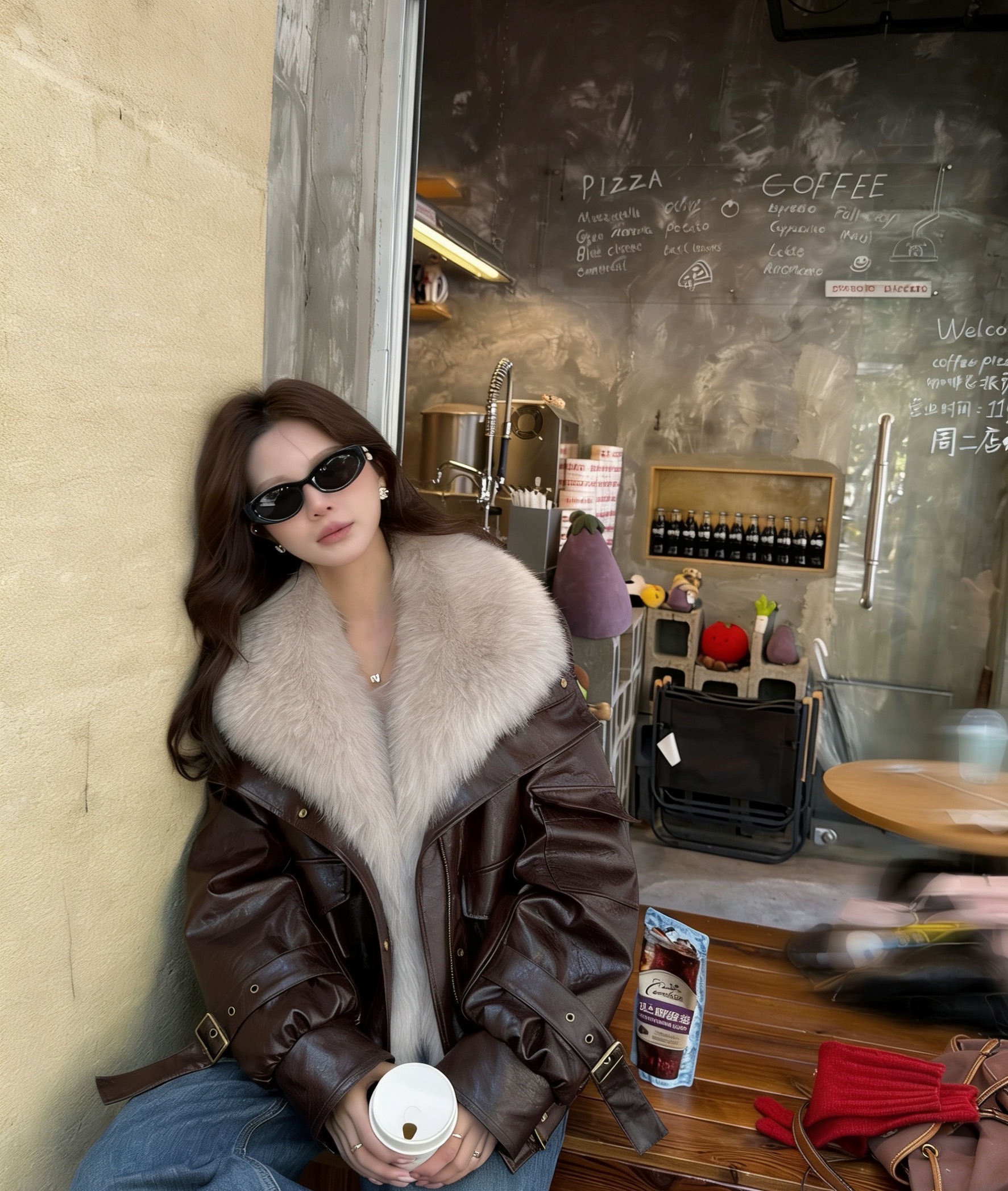 甜酷机能风环保毛鸭绒羽绒服女2025冬新款外套