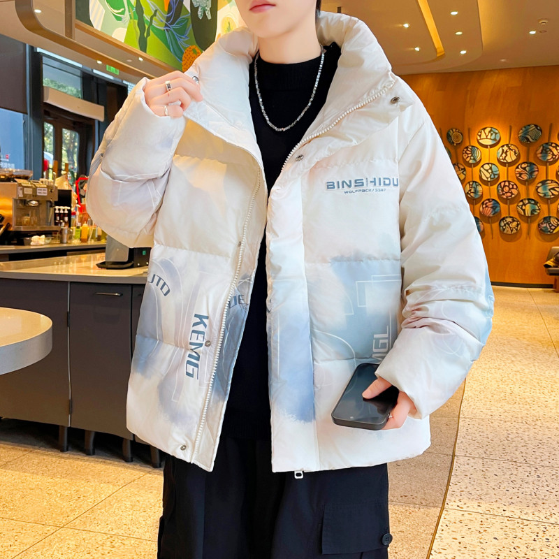 连帽秋冬季加绒外套保暖男休闲工装夹克男款潮牌青少年宽松冲锋衣