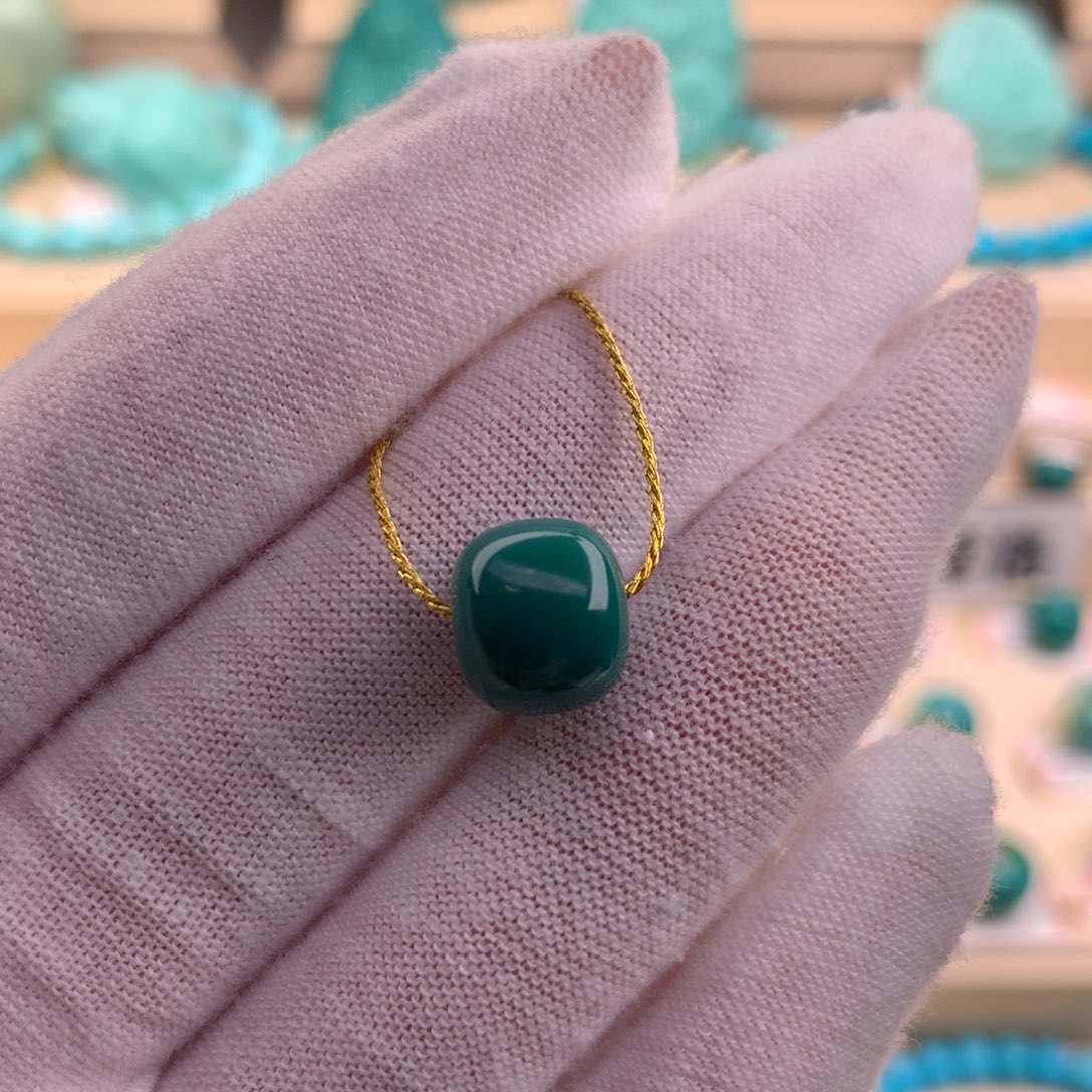 绿松石珠宝奇石未镶嵌10×8.7