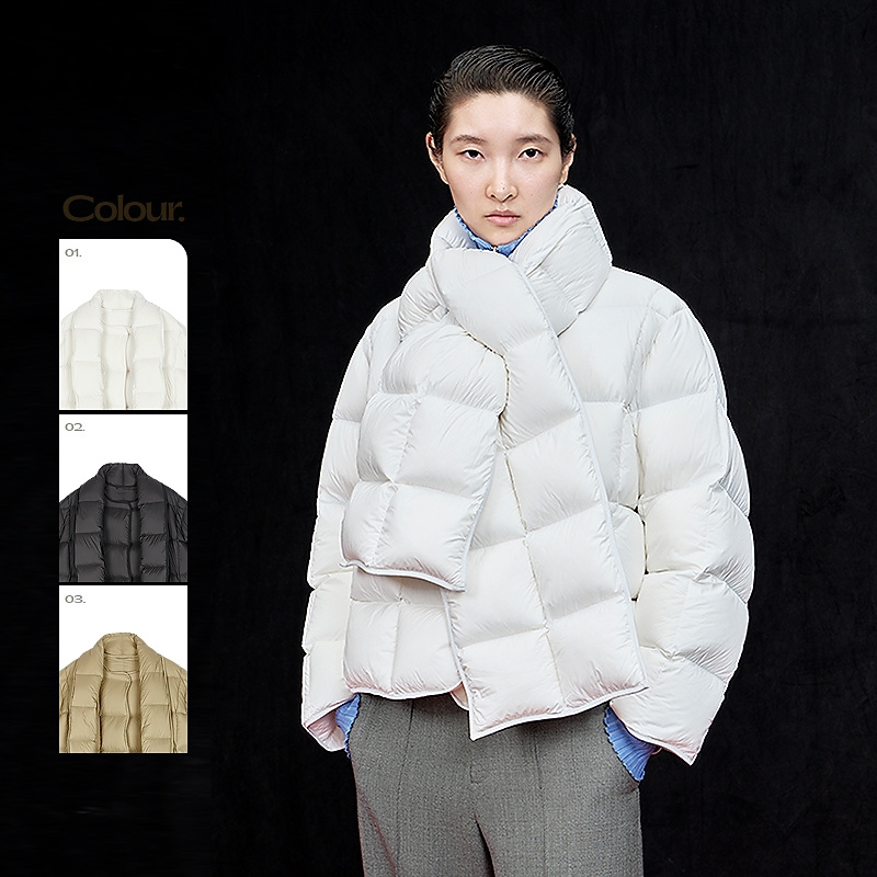 【商场同款】JNBY/江南布衣25冬新品羽绒服女可拆卸围巾5P0C14030