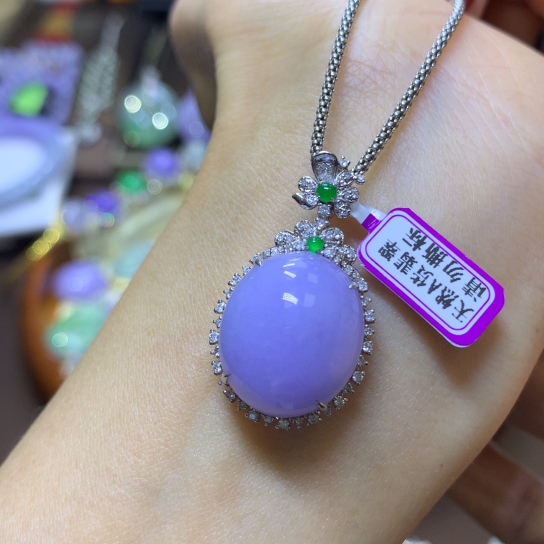 【闪购商品】翡翠颈饰18K金镶嵌翡翠
