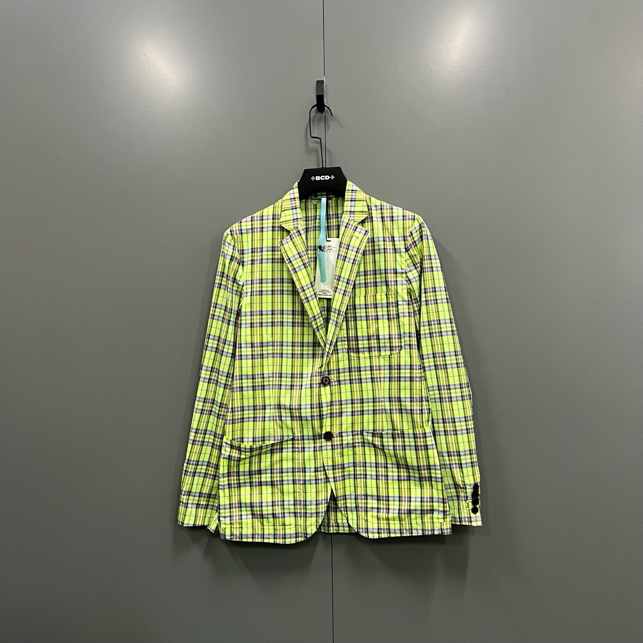 95新 Hermes/爱马仕 jp 格纹印花西服 46码 204525