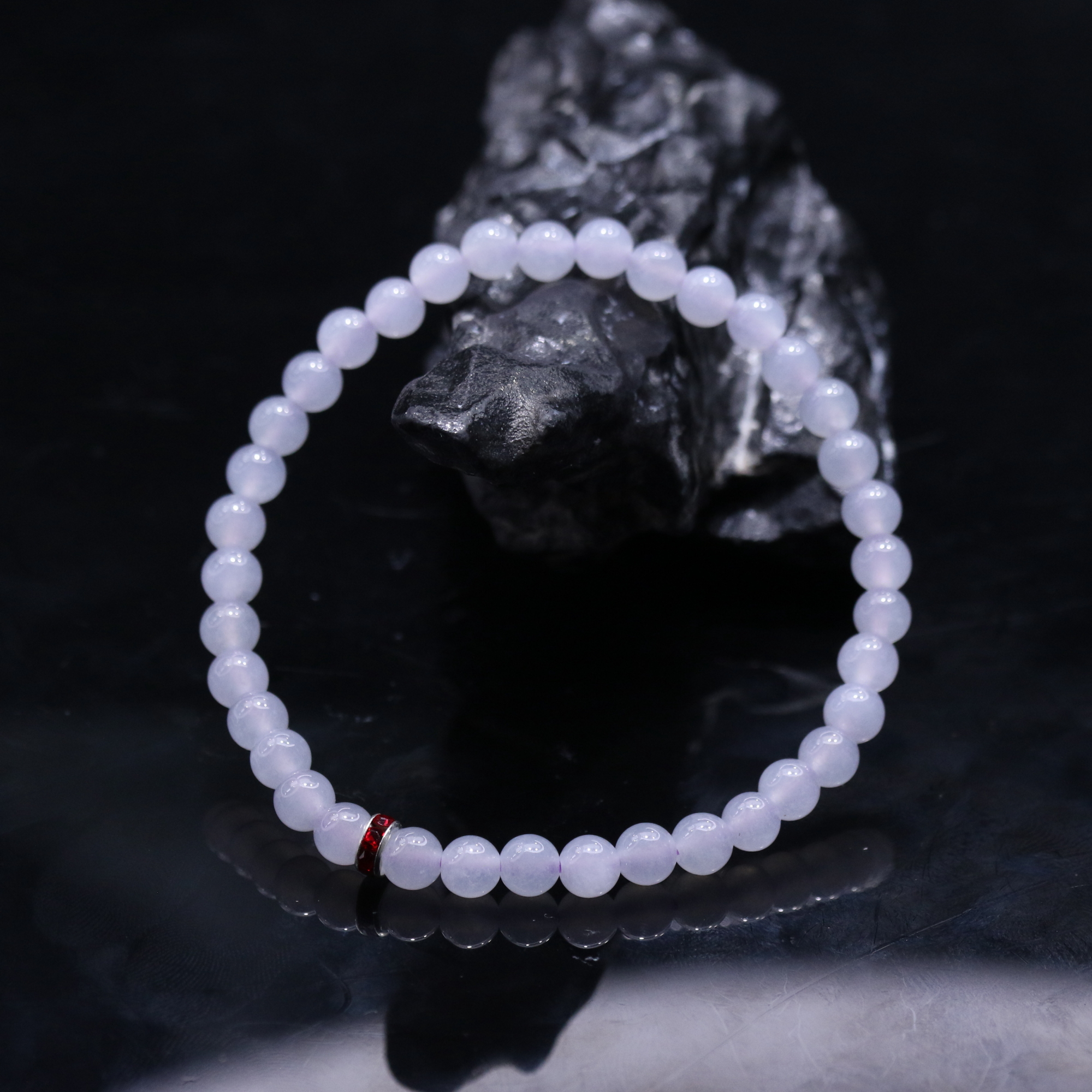 26天然缅甸翡翠A货冰紫手串/800307/北京中保拍卖