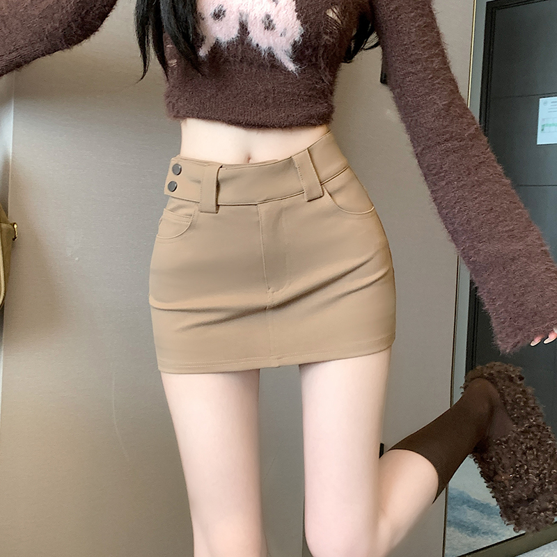 西装半身裙女夏季2025年新款弹力包臀裙高腰a字短裙防走光设计感