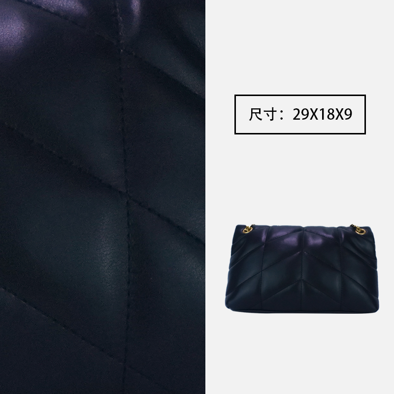 手工真皮女包 单肩斜挎包 肉肉软软云朵黑