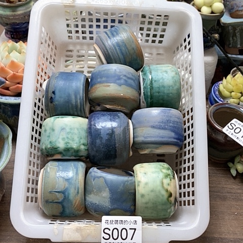 紫砂花盆007微瑕品口径4.5左右