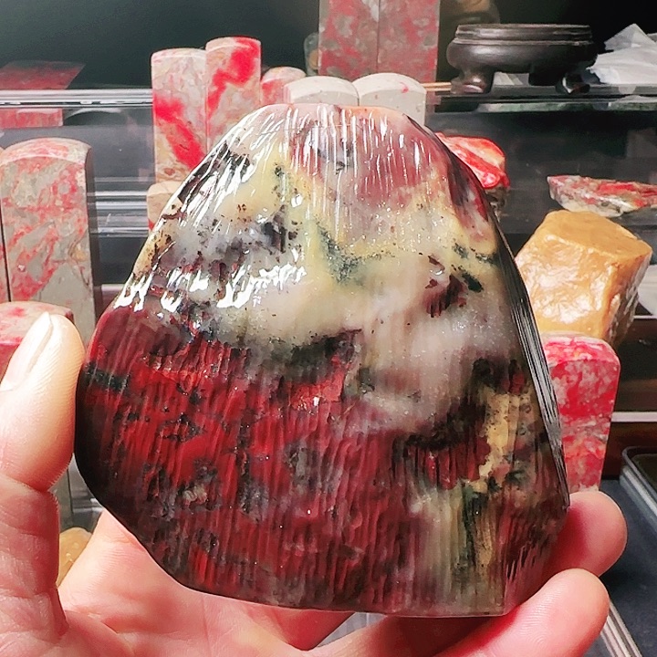 昌化石昌化朱沙冻