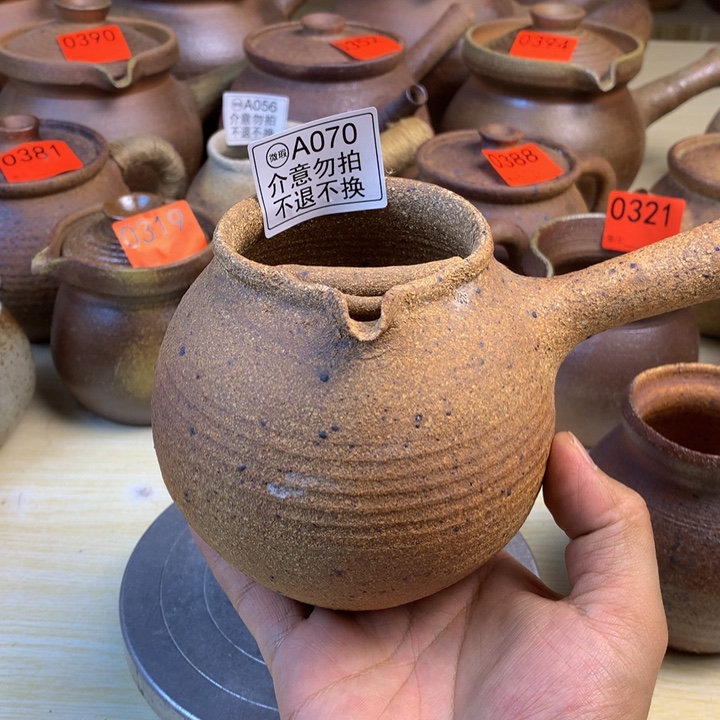 掩***思云南手工柴烧烤茶罐微瑕600毫升