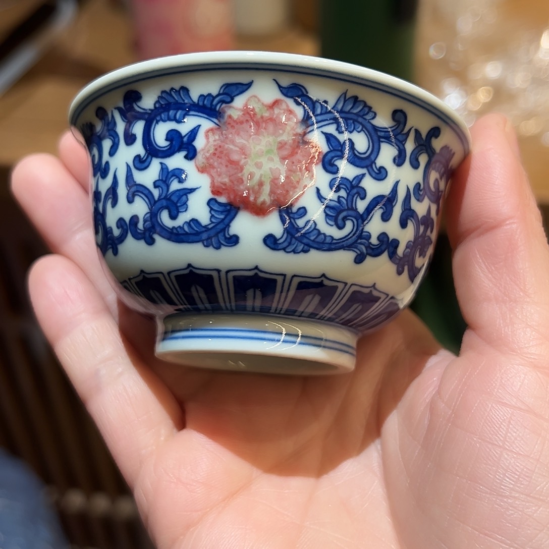 微瑕臻玉古坊原矿青花釉里红