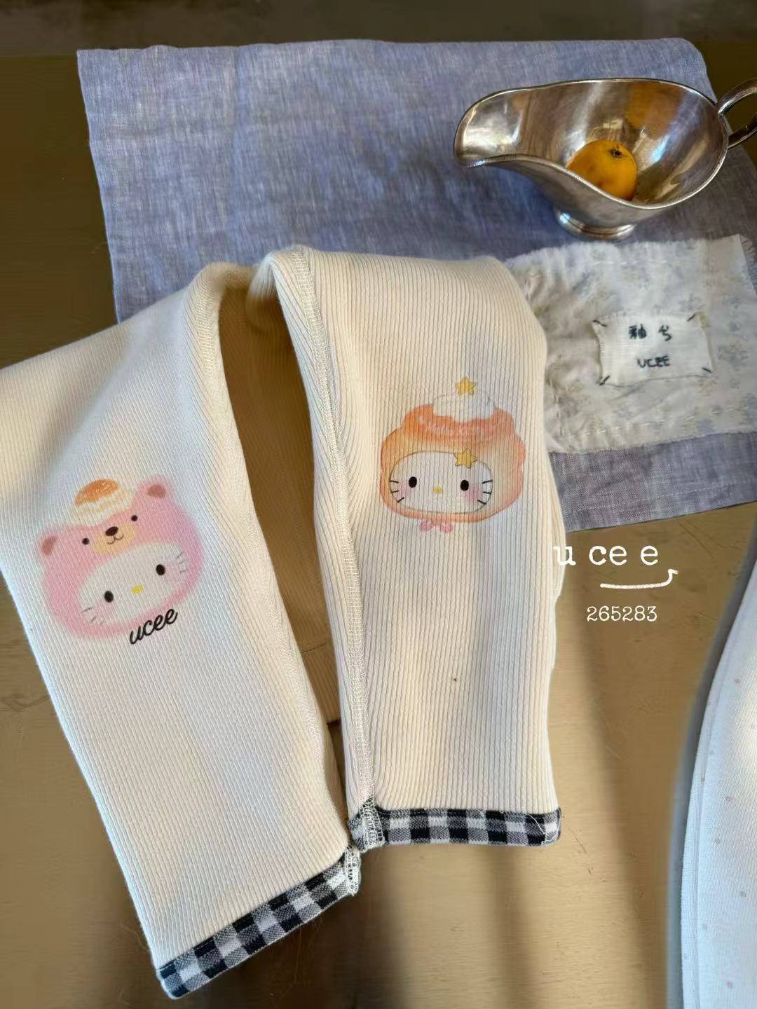 2025冬季新款女童加绒加厚超萌百搭打底裤265283